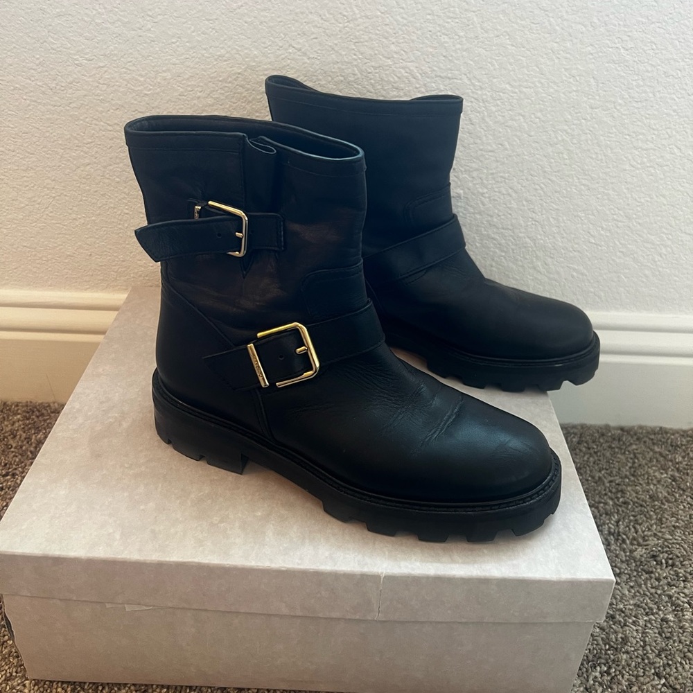 Jimmy Choo Youth II Moto Boots Size 39